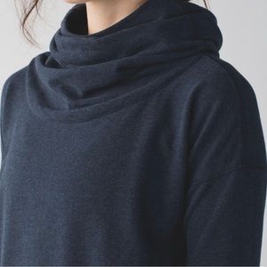 LULULEMON Stress Less Hoodie Funnel Cowl Neck Hoodie Size 10